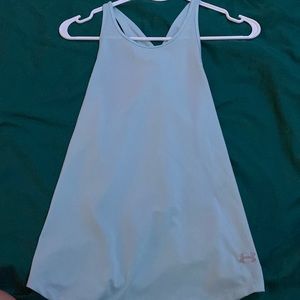 light blue back crossover workout tank top